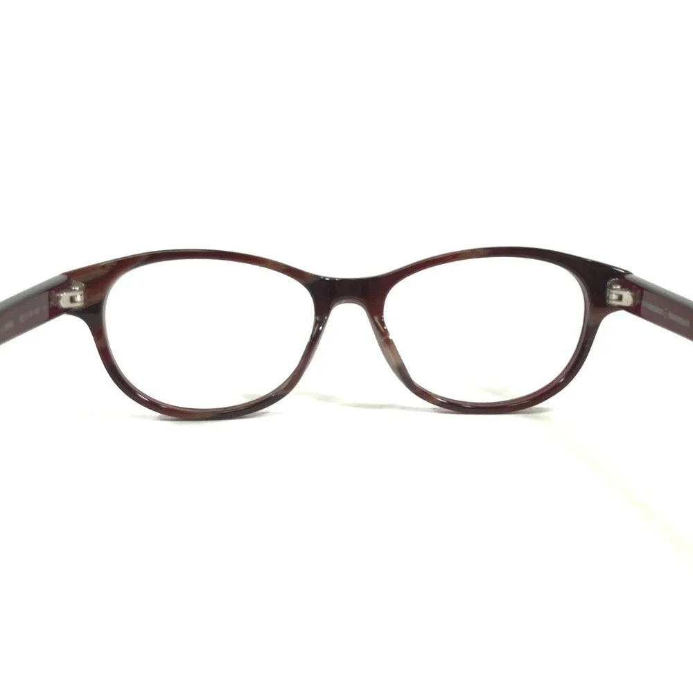 Prodesign Denmark Eyeglasses Frames 1744 c.3834 Brown Red Horn Cat Eye 52-16-140